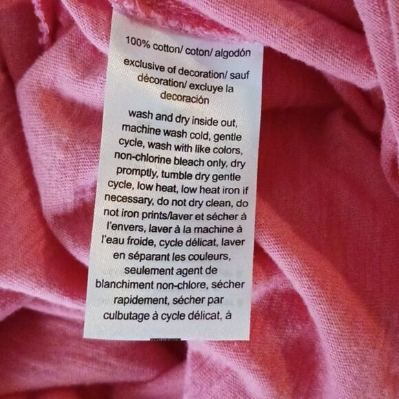 Tommy Hilfiger T Shirt Pink V Neck Short Sleeve Casual Womens Size Medium - Picture 7 of 7